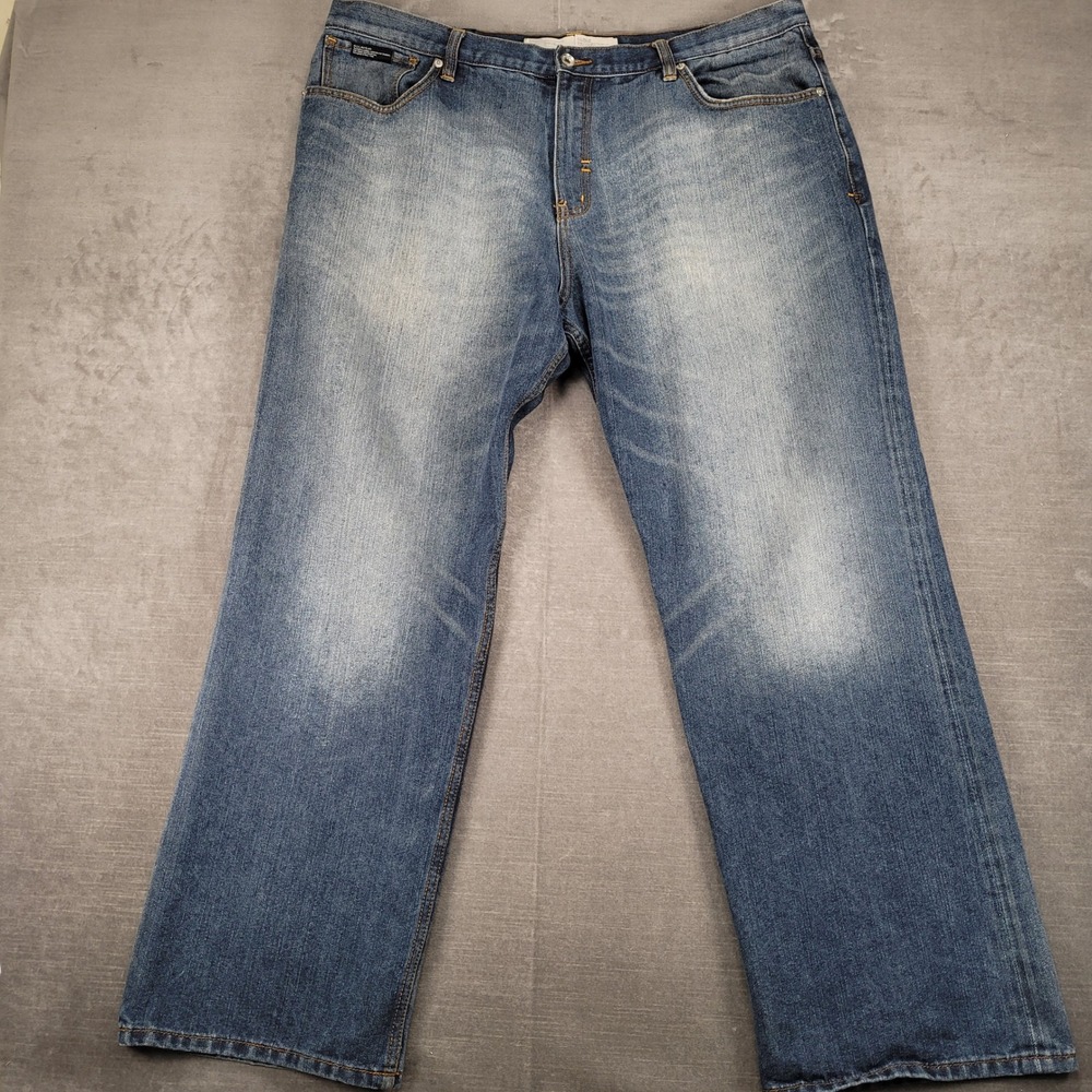 Rocawear Y2K Baggy Denim Jeans Relaxed Fit Blue Wash Mens Size 42x32